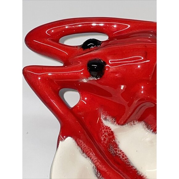Vintage Ceramic Lobster Dish Signed Jim Dandy 1977 Excellent Condition Red - Picture 10 of 15